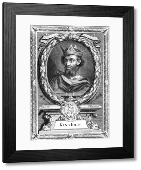 Framed Print : King John of England, c17th century. Artist: P Vanderbanck Framed Print : King John of England, c17th century. Artist: P Vanderbanck