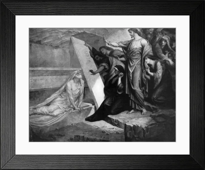 Framed Print : The Raising of Lazarus, 1926. Artist: Frederic Shields Framed Print : The Raising of Lazarus, 1926. Artist: Frederic Shields