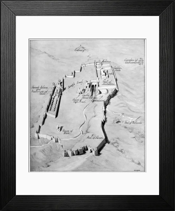 Framed Print : Jerusalem, 1926. Artist: NA Lyon Framed Print : Jerusalem, 1926. Artist: NA Lyon