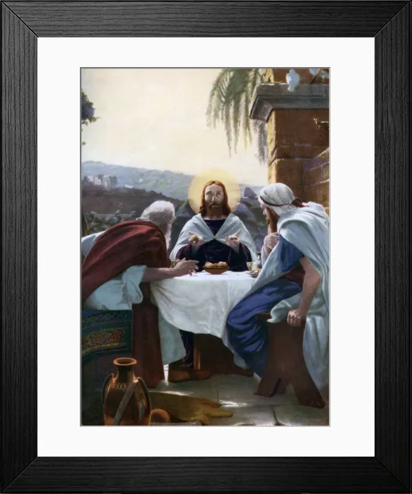 Framed Print : Breaking of Bread at Emmaus, 1926 Framed Print : Breaking of Bread at Emmaus, 1926
