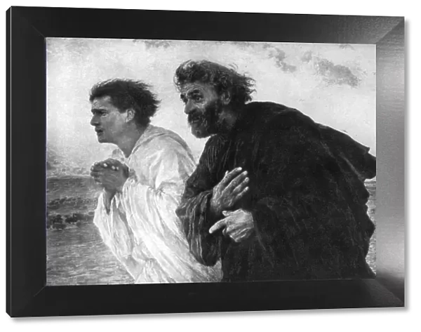 The Apostles Peter and John on the Morning of the Resurrection, 1926. Artist: Eugene Burnand