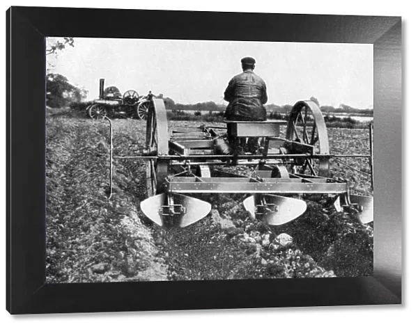 Ploughing by machinery, c1926. Artist: Sir John Fowler