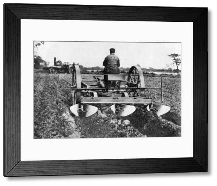 Framed Print : Ploughing by machinery, c1926. Artist: Sir John Fowler Framed Print : Ploughing by machinery, c1926. Artist: Sir John Fowler