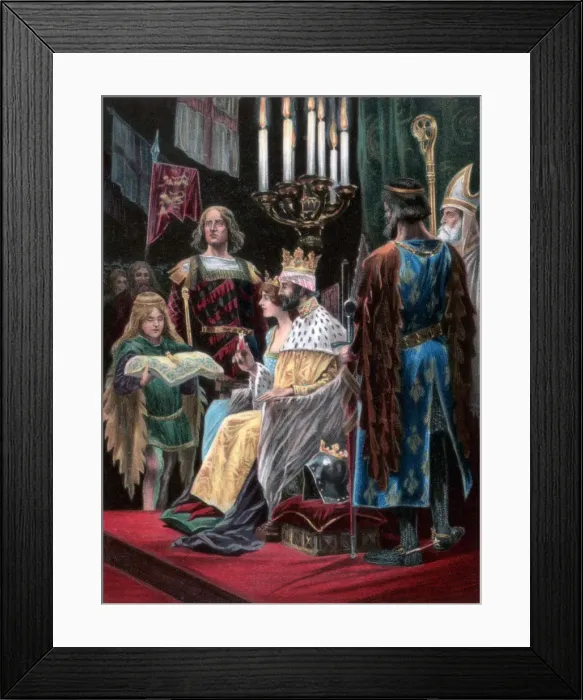 Framed Print : The second oblation by Edward II, Westminster, 25 February 1308, (1902) Framed Print : The second oblation by Edward II, Westminster, 25 February 1308, (1902)