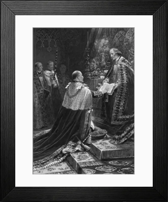 Framed Print : Edward VII taking the oath, 1902 Framed Print : Edward VII taking the oath, 1902