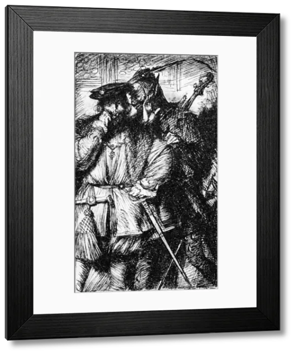 Framed Print : Mephistopheles and Faust, 1923. Artist: Edmund Joseph Sullivan Framed Print : Mephistopheles and Faust, 1923. Artist: Edmund Joseph Sullivan