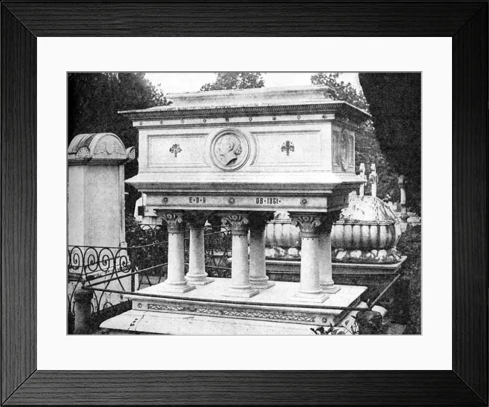 Framed Print : Tomb of Elizabeth Browning, Florence, design by Lord Leighton, 1923. Artist: Rischgitz Collection Framed Print : Tomb of Elizabeth Browning, Florence, design by Lord Leighton, 1923. Artist: Rischgitz Collection