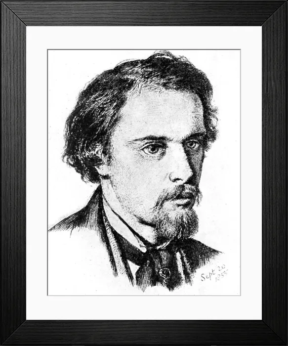 Framed Print : D. G Rossetti, 1855 (1923). Artist: Rischgitz Collection Framed Print : D. G Rossetti, 1855 (1923). Artist: Rischgitz Collection
