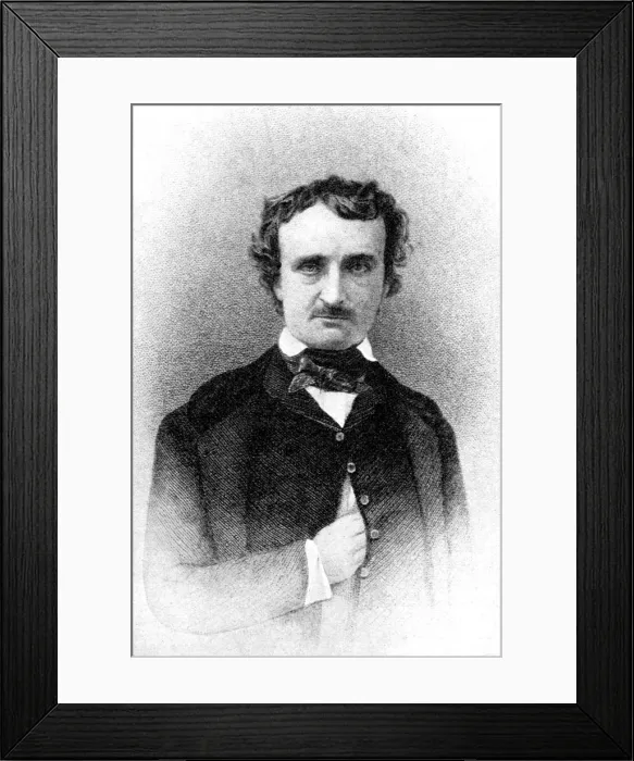 Framed Print : Edgar Allan Poe, Author of Tales of Mystery and Imagination, 1923. Artist: Rischgitz Collection Framed Print : Edgar Allan Poe, Author of Tales of Mystery and Imagination, 1923. Artist: Rischgitz Collection