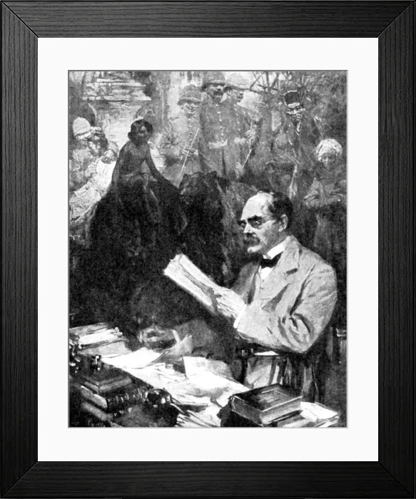 Framed Print : Rudyard Kipling, 1923. Artist: LEA Framed Print : Rudyard Kipling, 1923. Artist: LEA