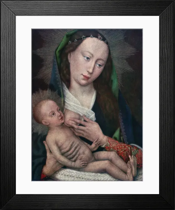 Framed Print : Virgin and Child, 1420-1460 (1927). Artist: Rogier Van der Weyden Framed Print : Virgin and Child, 1420-1460 (1927). Artist: Rogier Van der Weyden