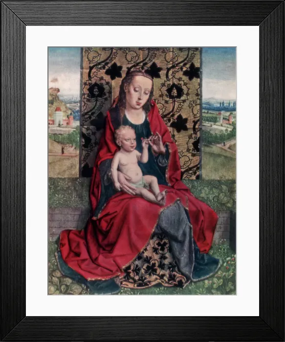 Framed Print : The Madonna and Child, (1927). Artist: Dirck Bouts Framed Print : The Madonna and Child, (1927). Artist: Dirck Bouts