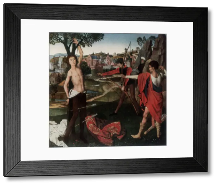 Framed Print : Martyrdom of St Sebastian, (1927). Artist: Hans Memling Framed Print : Martyrdom of St Sebastian, (1927). Artist: Hans Memling