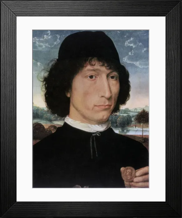 Framed Print : Portrait of Nicolo Spinelli, 1473-1474 (1927). Artist: Hans Memling Framed Print : Portrait of Nicolo Spinelli, 1473-1474 (1927). Artist: Hans Memling