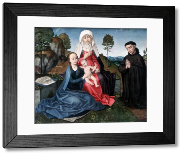 Framed Print : St Anne, The Virgin and Child and a Donor, (1927). Artist: Hans Memling Framed Print : St Anne, The Virgin and Child and a Donor, (1927). Artist: Hans Memling