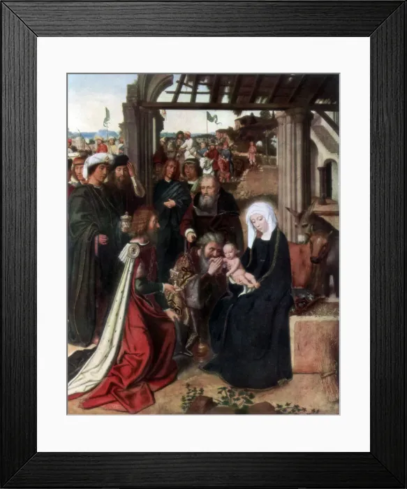 Framed Print : The Adoration of the Magi, (1927). Artist: Gerard David Framed Print : The Adoration of the Magi, (1927). Artist: Gerard David