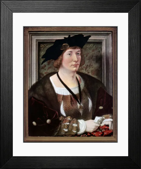 Framed Print : Portrait of Hendrik III, Count of Nassau-Breda, c1516-1517, (1927). Artist: Jan Gossaert Framed Print : Portrait of Hendrik III, Count of Nassau-Breda, c1516-1517, (1927). Artist: Jan Gossaert