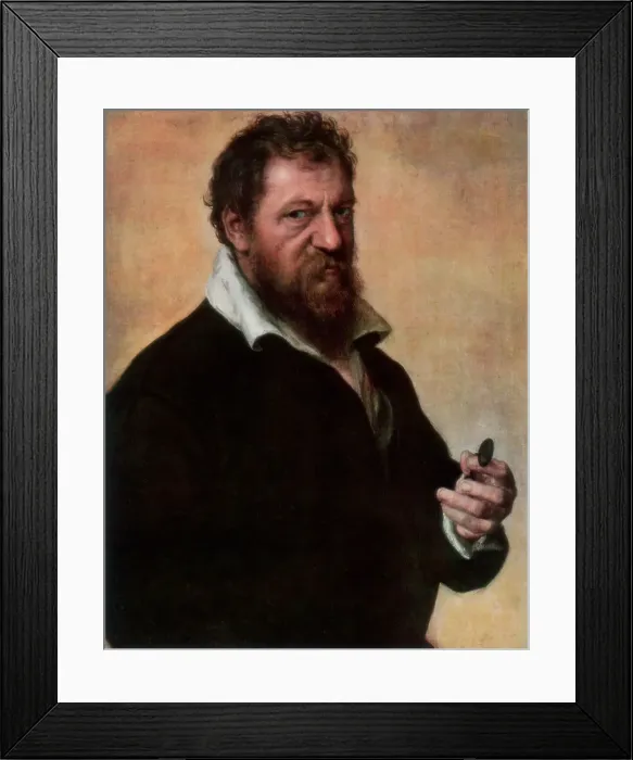 Framed Print : Self Portrait, (1927). Artist: Lambert Lombard Framed Print : Self Portrait, (1927). Artist: Lambert Lombard