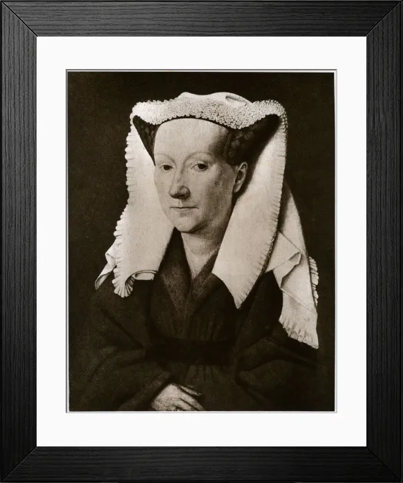 Framed Print : Portrait of Margaret van Eyck, 1927. Artist: Jan van Eyck Framed Print : Portrait of Margaret van Eyck, 1927. Artist: Jan van Eyck
