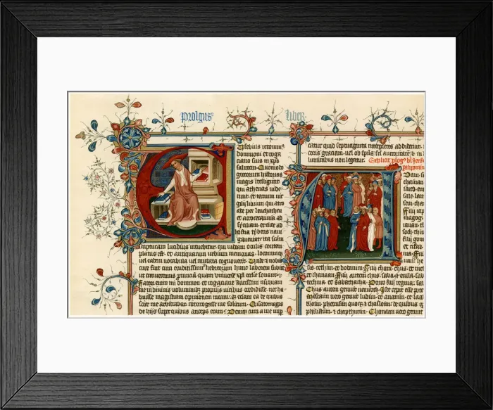 Framed Print : Illuminated initial letters, 1405-1415 Framed Print : Illuminated initial letters, 1405-1415