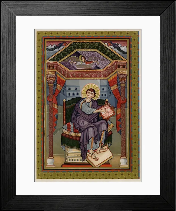 Framed Print : St Matthew, c800 AD Framed Print : St Matthew, c800 AD