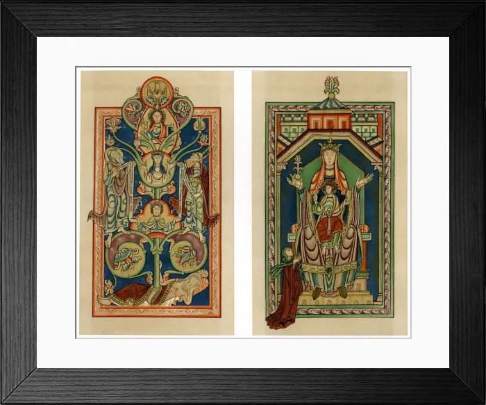 Framed Print : Tree of Jesse and Virgin and Child enthroned, c1130-1140 Framed Print : Tree of Jesse and Virgin and Child enthroned, c1130-1140