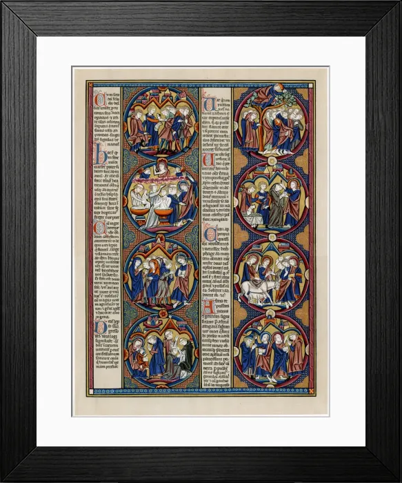 Framed Print : Bible scenes, late 13th century Framed Print : Bible scenes, late 13th century