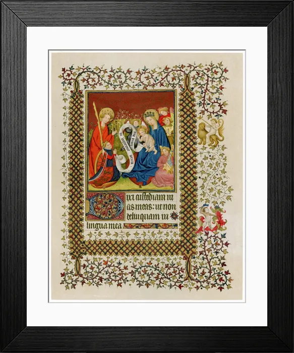 Framed Print : Henry VI before the Virgin and Child, c1420 Framed Print : Henry VI before the Virgin and Child, c1420