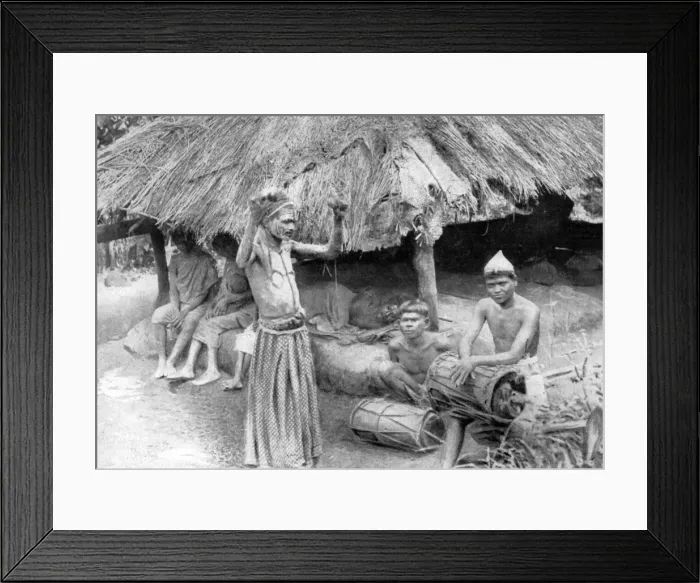 Framed Print : A sorcerer ejecting a spirit from a sick man in South India, 1926 Framed Print : A sorcerer ejecting a spirit from a sick man in South India, 1926