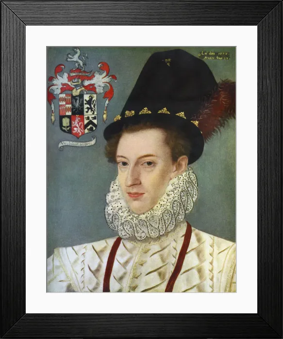 Framed Print : Sir Edward Hoby, (1560-1617) Framed Print : Sir Edward Hoby, (1560-1617)