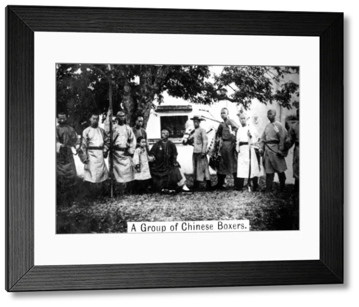 Framed Print : A group of Chinese Boxers, 20th Century. Artist: Ogdens Guinea Gold Cigarettes Framed Print : A group of Chinese Boxers, 20th Century. Artist: Ogdens Guinea Gold Cigarettes