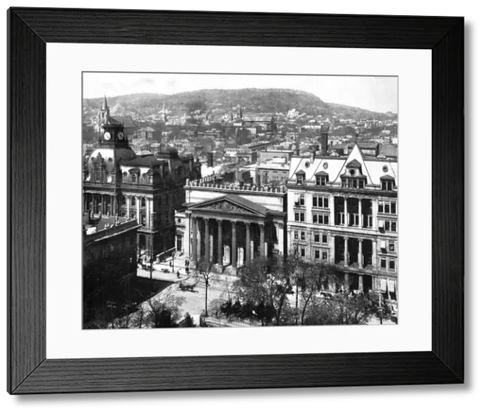 Framed Print : Montreal and Mount Royal, Canada, 1893. Artist: John L Stoddard Framed Print : Montreal and Mount Royal, Canada, 1893. Artist: John L Stoddard