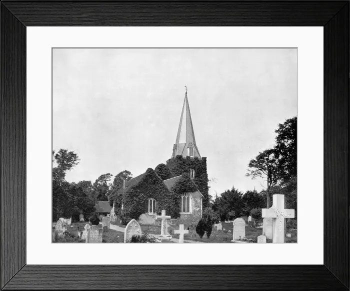 Framed Print : Churchyard of Stoke-Pogis, England, 1893. Artist: John L Stoddard Framed Print : Churchyard of Stoke-Pogis, England, 1893. Artist: John L Stoddard