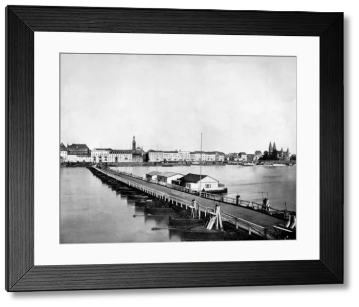 Framed Print : Koblenz on the Rhine, Germany, 1893. Artist: John L Stoddard Framed Print : Koblenz on the Rhine, Germany, 1893. Artist: John L Stoddard