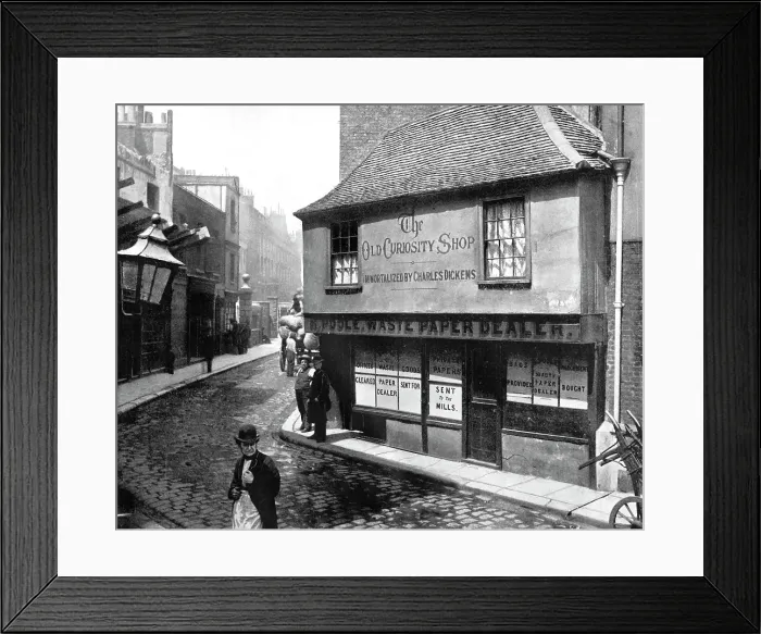 Framed Print : Old Curiosity Shop, London, 1893. Artist: John L Stoddard Framed Print : Old Curiosity Shop, London, 1893. Artist: John L Stoddard