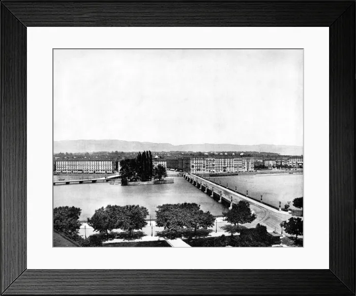 Framed Print : Geneva, Switzerland, 1893. Artist: John L Stoddard Framed Print : Geneva, Switzerland, 1893. Artist: John L Stoddard