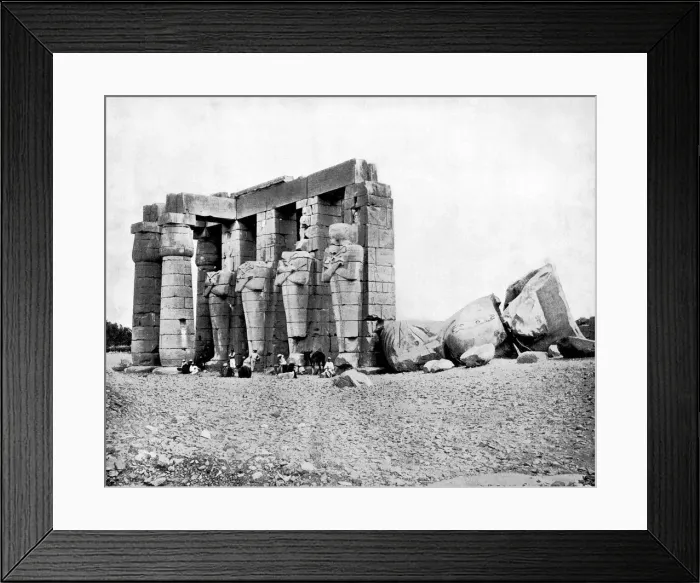 Framed Print : Ruins, Thebes, Egypt, 1893. Artist: John L Stoddard Framed Print : Ruins, Thebes, Egypt, 1893. Artist: John L Stoddard