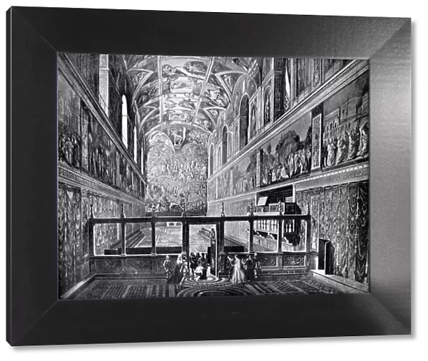 Sistine Chapel, Vatican, Rome, 1893. Artist: John L Stoddard