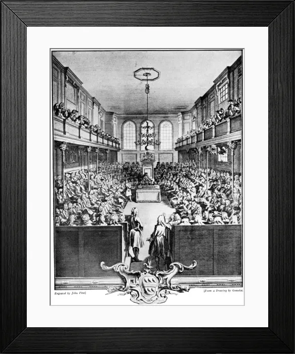 Framed Print : The House of Commons, 1742, (c1920). Artist: John Pine Framed Print : The House of Commons, 1742, (c1920). Artist: John Pine