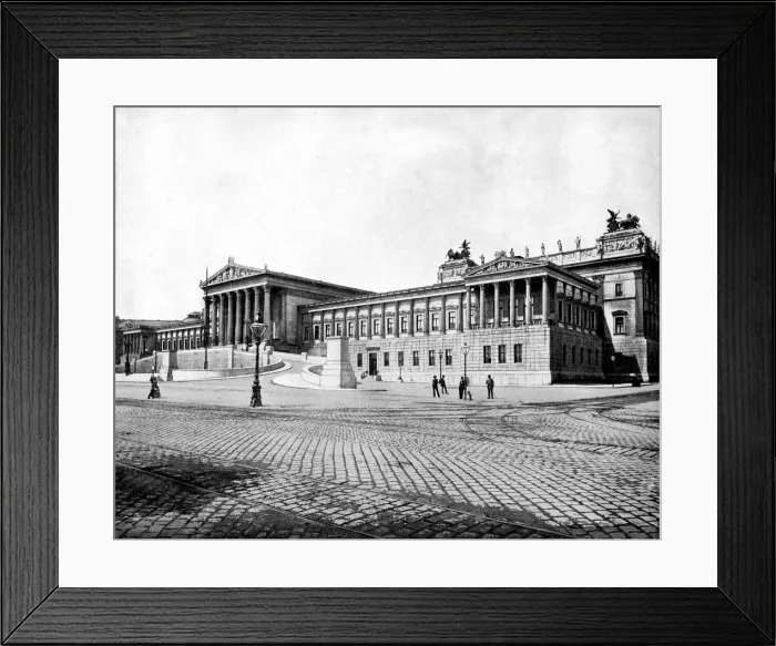 Framed Print : Houses of Parliament, Vienna, 1893. Artist: John L Stoddard Framed Print : Houses of Parliament, Vienna, 1893. Artist: John L Stoddard