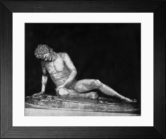 Framed Print : The Dying Gaul, Capitol, Rome, 1893. Artist: John L Stoddard Framed Print : The Dying Gaul, Capitol, Rome, 1893. Artist: John L Stoddard