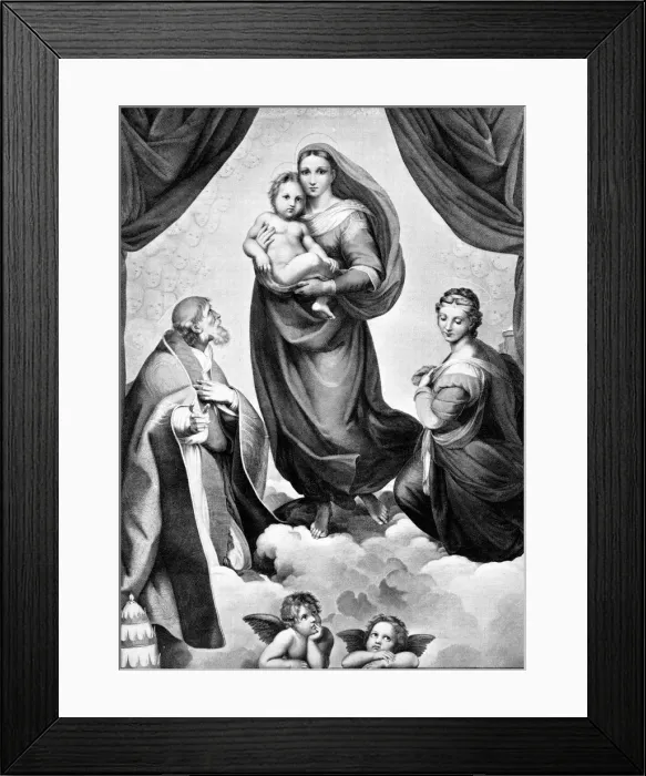 Framed Print : The Madonna in San Sisto, c1512, (1893). Artist: John L Stoddard