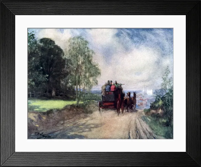 Framed Print : On the Rochester Coach, c1920. Artist: Frank Reynolds Framed Print : On the Rochester Coach, c1920. Artist: Frank Reynolds