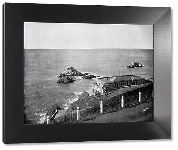 Cliff House and Seal Rocks, Golden Gate, California, USA, 1893. Artist: John L Stoddard