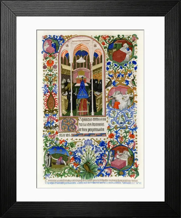 Framed Print : Hours of the Dead, 1414-1423. Artist: Workshop of the Master of the Duke of Bedford Framed Print : Hours of the Dead, 1414-1423. Artist: Workshop of the Master of the Duke of Bedford