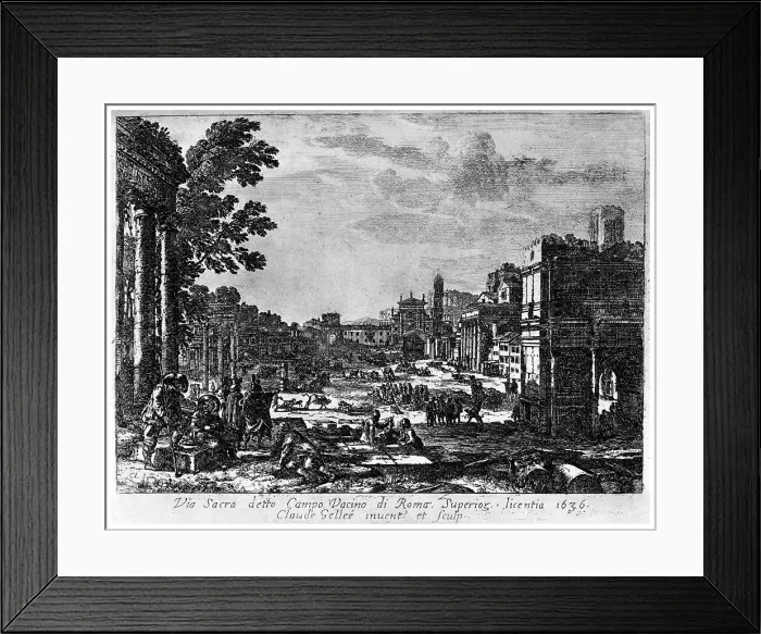 Framed Print : Campo Vacino, c1620-1680 (1924). Artist: Claude Lorrain Framed Print : Campo Vacino, c1620-1680 (1924). Artist: Claude Lorrain