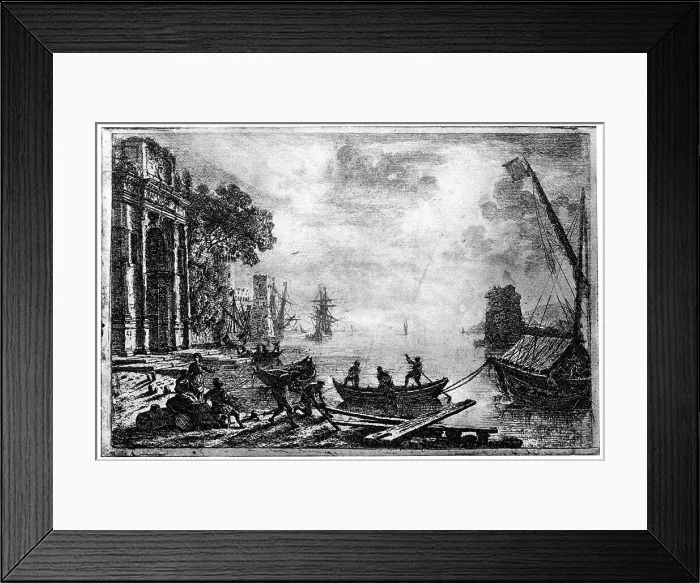 Framed Print : Sunset, c1620-1680 (1924)Artist: Claude Lorrain Framed Print : Sunset, c1620-1680 (1924)Artist: Claude Lorrain