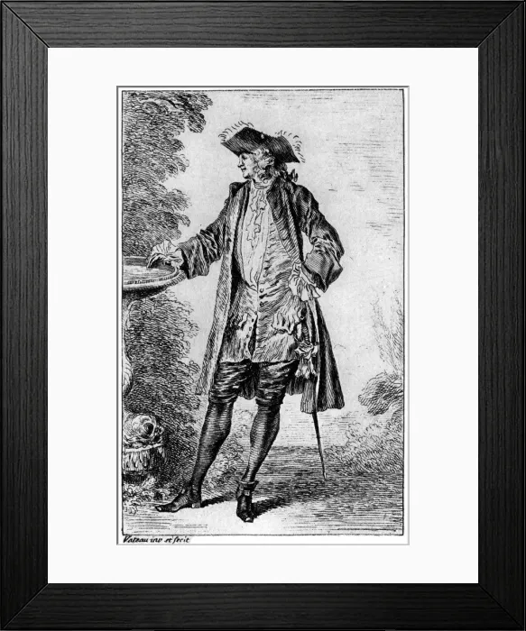 Framed Print : Figure, c1700-1720, (1924). Artist: Jean-Antoine Watteau Framed Print : Figure, c1700-1720, (1924). Artist: Jean-Antoine Watteau