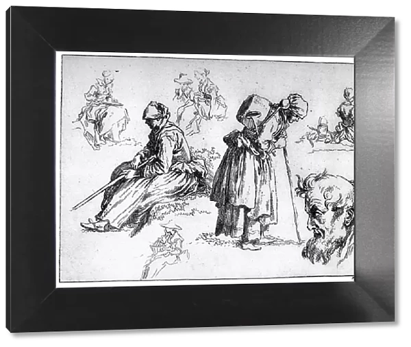 Diverse Figures, c1720-1770, (1924) Artist: Francois Boucher