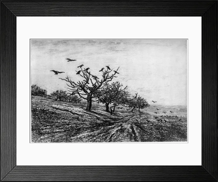 Framed Print : Arbre a Corbeaux, 1840-1875, (1924). Artist: Charles Francois Daubigny Framed Print : Arbre a Corbeaux, 1840-1875, (1924). Artist: Charles Francois Daubigny